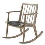 Rocking chair Avila Acacia massif / Matière plastique - Marron / Anthracite