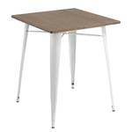 Eettafel Malira massief bamboehout/metaal - bamboehout/wit - Breedte: 80 cm - Wit
