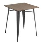 Eettafel Malira massief bamboehout/metaal - bamboehout/zwart - Breedte: 80 cm - Grijs