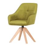 Chaise à accoudoirs Holeby I Tissu / Hêtre massif - Citron vert