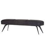 Banc Gilby Microfibre / Métal - Gris foncé / Noir