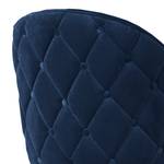 Gestoffeerde stoel Felin vlakweefsel/massief beukenhout - Marineblauw - Zwart