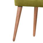 Gestoffeerde stoel Felin vlakweefsel/massief beukenhout - Limegroen - Lichte beukenhout