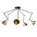 Hanglamp Trumpet Messing/staal - goudkleurig/zwart