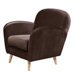 Fauteuil Vallegrande fluweel - Kokosnoot bruin