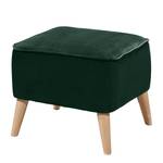 Pouf repose-pieds Vallegrande Velours - Vert foncé