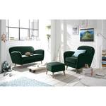 Pouf repose-pieds Vallegrande Velours - Vert foncé