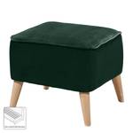 Pouf repose-pieds Vallegrande Velours - Vert foncé