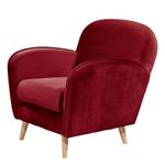 Fauteuil Vallegrande fluweel - Donkerrood