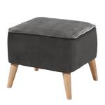 Pouf repose-pieds Vallegrande Velours - Gris