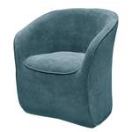 Fauteuil Saipina geweven stof - Blauw grijs