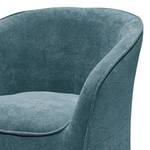 Fauteuil Saipina geweven stof - Blauw grijs