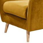 Fauteuil Vallegrande Velours - Jaune moutarde