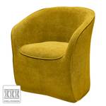 Fauteuil Saipina geweven stof - Mosterdgeel