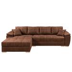 Ecksofa Jimo Antiklederlook - Vintage Cognac - Longchair davorstehend links