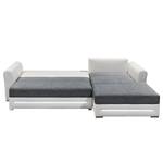 Ecksofa Dubbo Webstoff/Kunstleder - Longchair davorstehend rechts