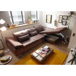 Ecksofa Rafaela Antiklederlook - Vintage Cognac - Longchair davorstehend rechts