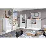 Vitrine Atlanta Blanc brillant / Gris platine