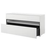 Buffet hülsta now easy III Blanc pur laqué / Gris clair