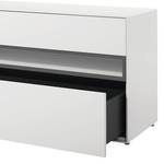 Buffet hülsta now easy III Blanc pur laqué / Gris clair