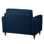 Fauteuil Saranda Geweven stof - Marineblauw