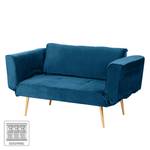 Schlafsofa Behram II Samt - Marineblau