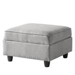 Repose-pieds avec coussin Lavara Tissu - Gris clair