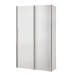 Armoire à portes coulissantes Budget Blanc polaire - 125 cm - Blanc polaire - 125 x 48 cm - Sans portes miroir