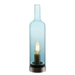 Tafellamp Bottle glas/ijzer - 1 lichtbron - Hoogglans lichtblauw
