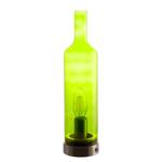 Lampe Bottle Verre / Fer - 1 ampoule - Vert clair brillant