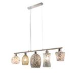 Hanglamp Arezzo glas/ijzer - 5 lichtbronnen