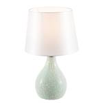 Lampe Susa Tissu mélangé / Céramique - 1 ampoule - Blanc / Verre menthe