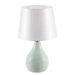 Lampe Susa Tissu mélangé / Céramique - 1 ampoule - Blanc / Verre menthe