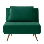 Fauteuil convertible Empoli Velours - Vert foncé