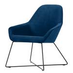 Fauteuil Kashar Velours - Bleu foncé