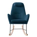 Rocking chair Harpster Tissu - Bleu marine