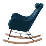 Rocking chair Harpster Tissu - Bleu marine