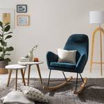 Rocking chair Harpster Tissu - Bleu marine