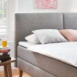 Boxspring Greta Geweven stof - Taupe - Tweepersoonsmatras H2/H3