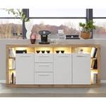 Buffet ROCK Blanc brillant / Imitation chêne de Wotan