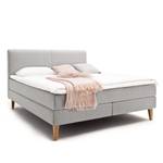 Lit boxspring Greta Tissu - Gris clair - D3 medium