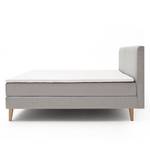 Lit boxspring Greta Tissu - Gris clair - D3 medium