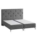 Boxspringbett Dogali Velours - Anthrazit - 180 x 200cm