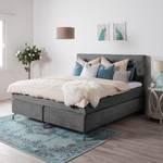 Letto boxspring Dogali Velour - Color antracite - 180 x 200cm