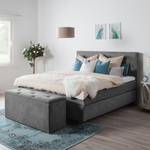 Letto boxspring Dogali Velour - Color antracite - 180 x 200cm