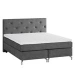 Letto boxspring Dogali Velour - Color antracite - 160 x 200cm