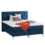 Boxspringbett Dogali Velours - Dunkelblau - 160 x 200cm