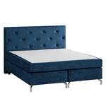 Boxspringbett Dogali Velours - Dunkelblau - 160 x 200cm