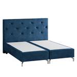 Letto boxspring Dogali Velour - Blu scuro - 160 x 200cm