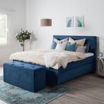 Lit boxspring Dogali Velours - Bleu foncé - 160 x 200cm